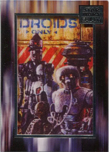Holographic Star Wars Galaxy Art Patch Card featuring Droids Only design