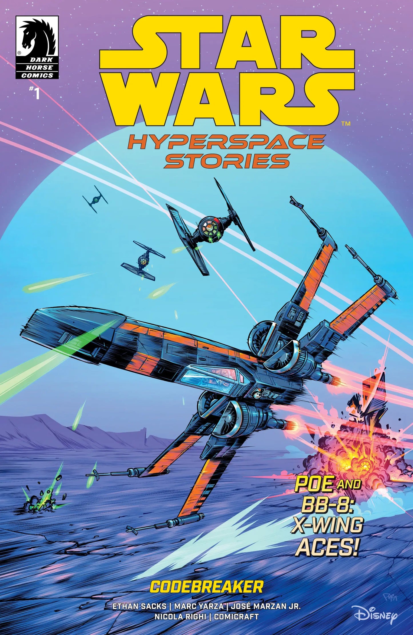 Star Wars Hyperspace Stories Codebreaker comic book cover featuring vibrant artwork
