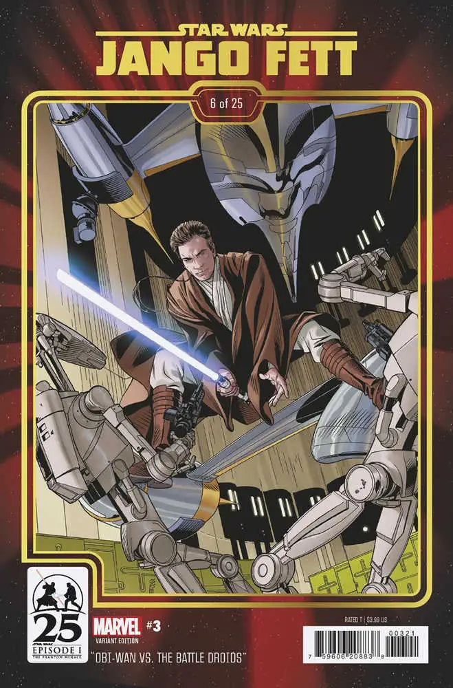 Star Wars Jango Fett #3 comic cover showcases action, lightsabers, and blasters