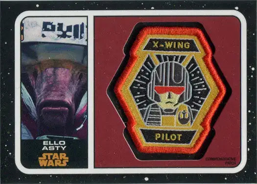 X-Wing pilot patch featuring stylized helmet design from Star Wars: The Rise of Skywalker