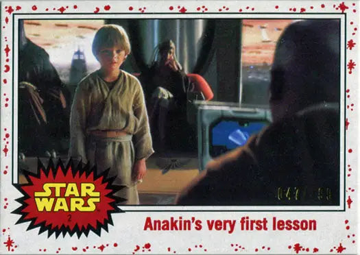 Star Wars Journey to Last Jedi Parallel Chase Card featuring a boy in desert outfit