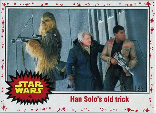Star Wars Journey to Last Jedi Parallel Chase Card showcasing action-packed characters