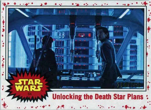Star Wars Journey to Last Jedi Parallel Chase Card featuring a futuristic control room scene