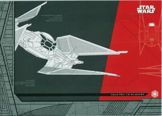 Star Wars TIE Interceptor spacecraft on Silver Parallel Trading Card #52/99