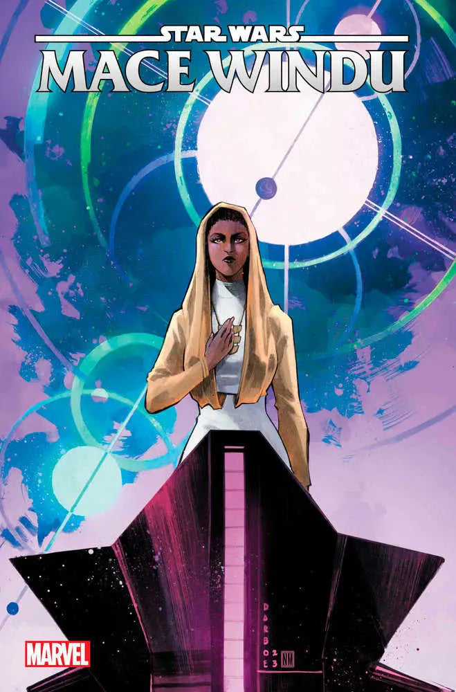 Comic book cover of Mace Windu in cream robes for Women’s History Month Variant
