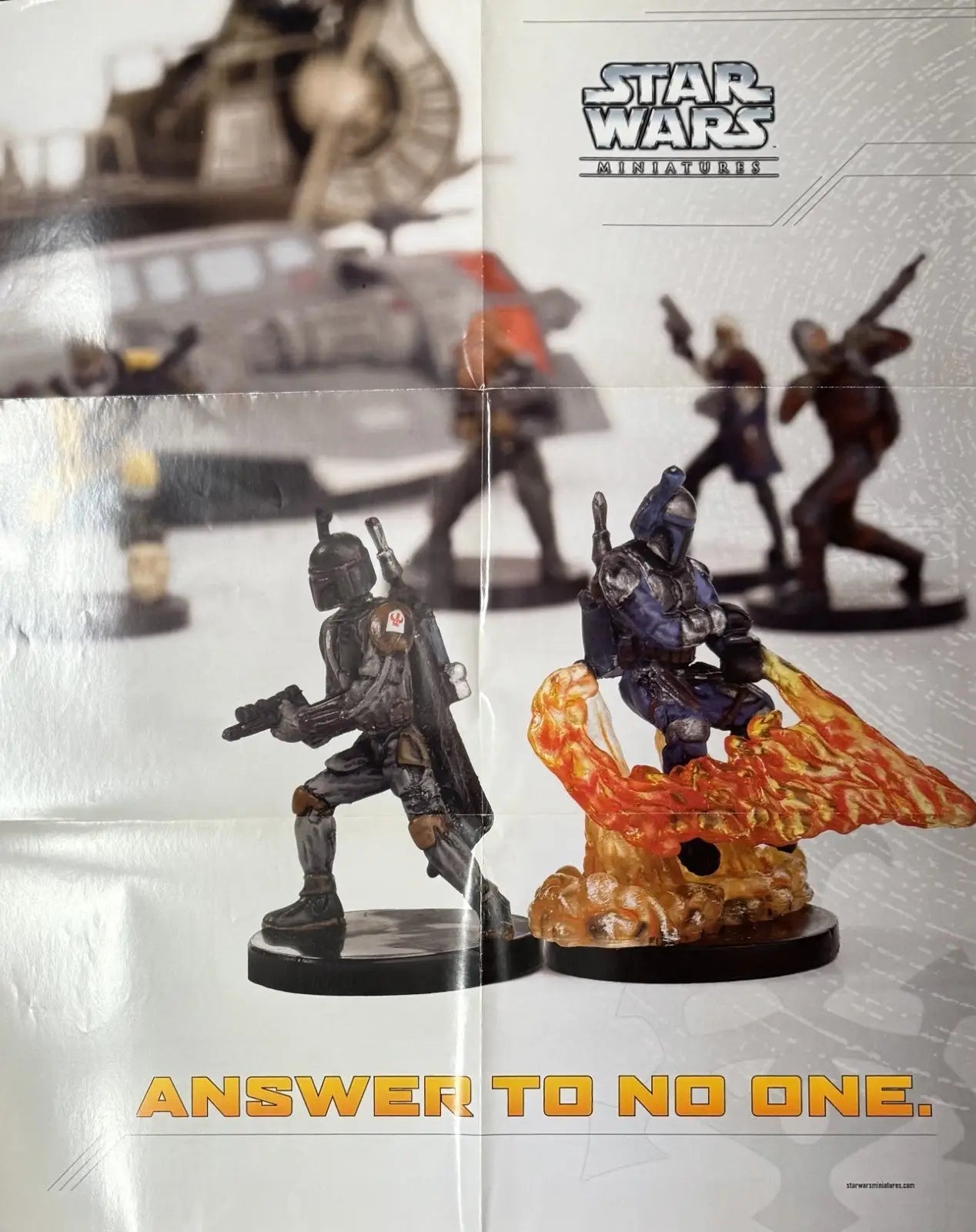 Star Wars Miniatures Bounty Hunters Set 2-Sided Checklist Poster - Other