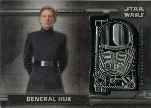 Star Wars commemorative medallion card featuring First Order officer and stormtrooper design