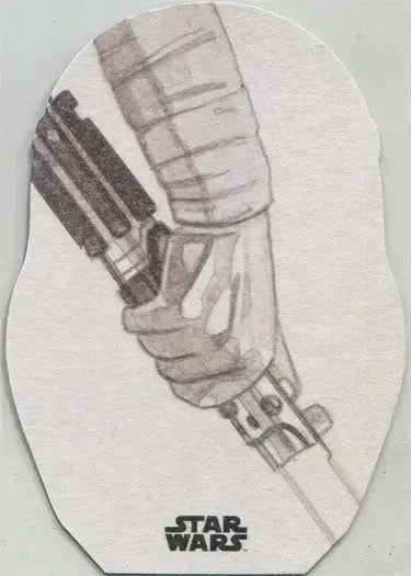 Star Wars Rise Skywalker Sketch Card Die-Cut Shaped by Robert Hendrickson - Star Wars Card Single
