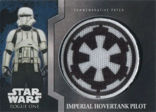 Commemorative patch card featuring Imperial symbol from Star Wars Rogue One Mission Briefing