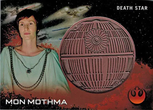 Spherical space station design resembles Death Star for Star Wars Rogue One Medallion