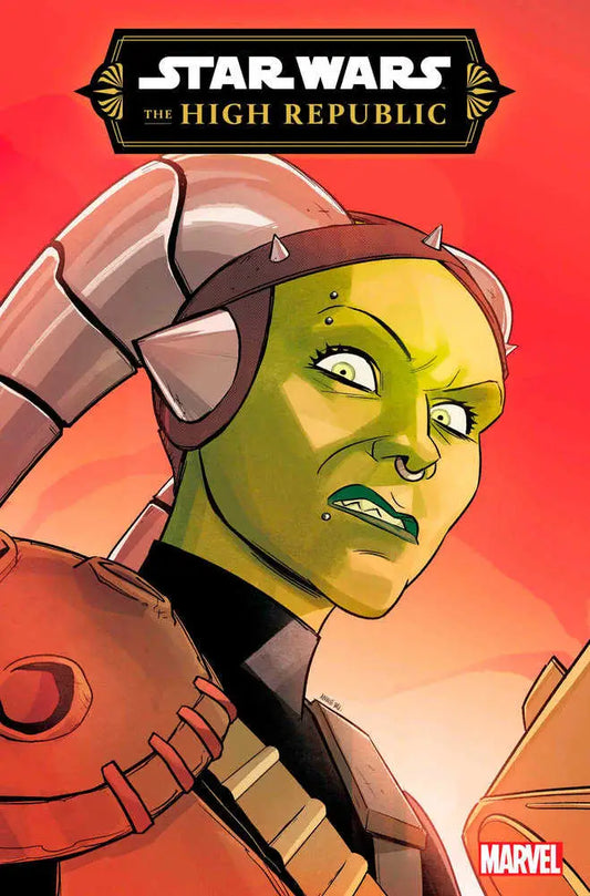 Stylized green-skinned alien character art from Star Wars: The High Republic trading cards