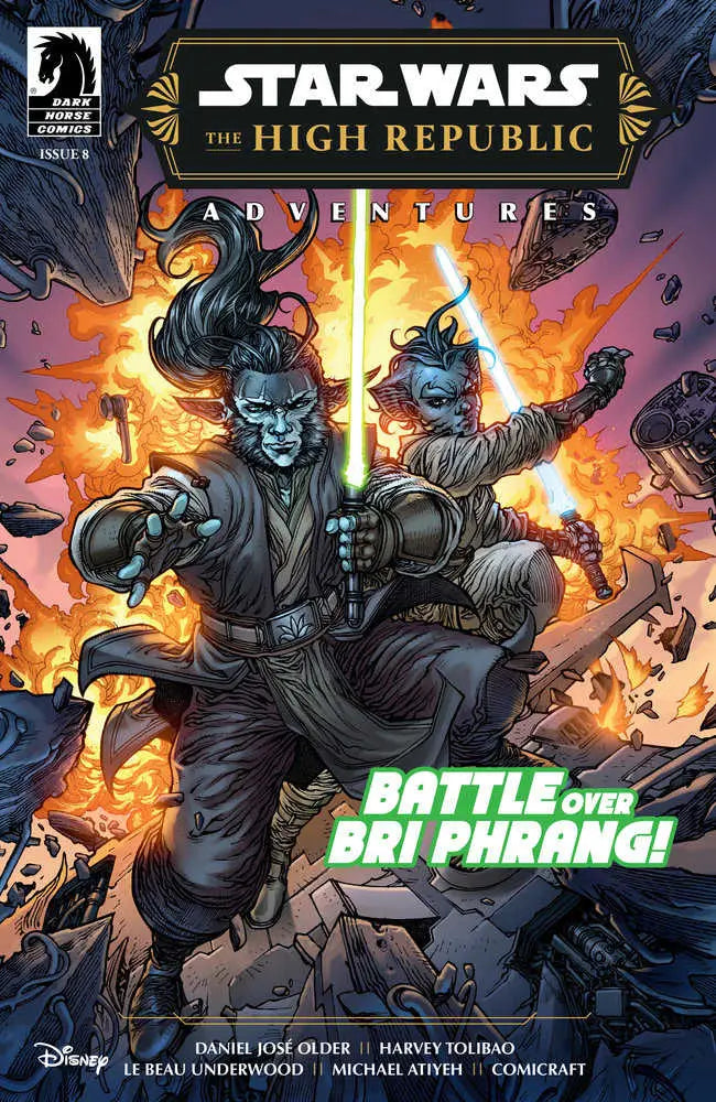 Star Wars: The High Republic Adventures comic cover featuring epic battle scenes