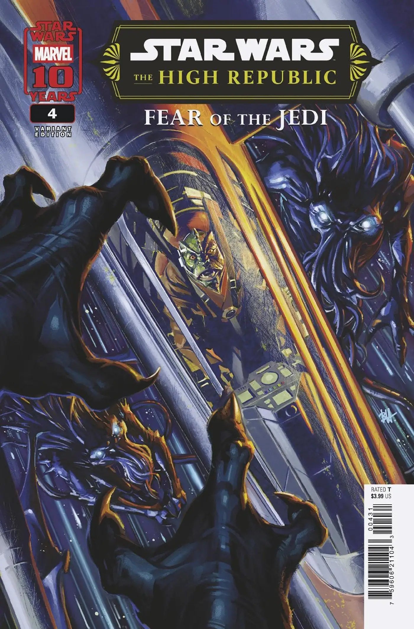 Star Wars High Republic Fear of the Jedi comic book cover featuring Ben Harvey variant