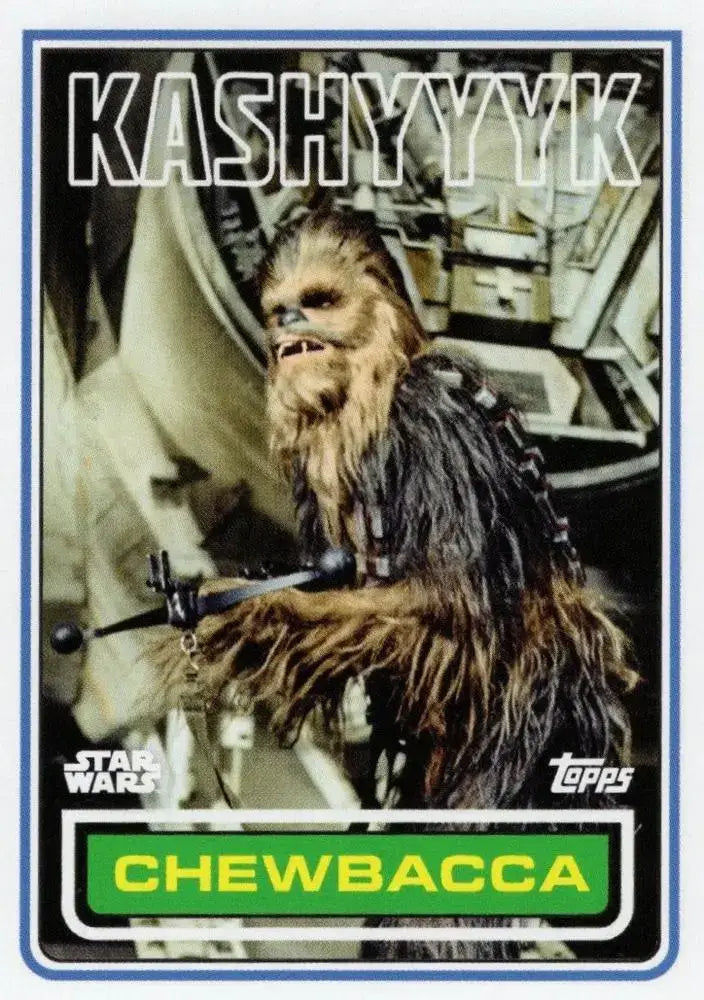 Star Wars Throwback Thursday 2023 Card #144 Chewbacca 1983 Topps Football - Football Card Single