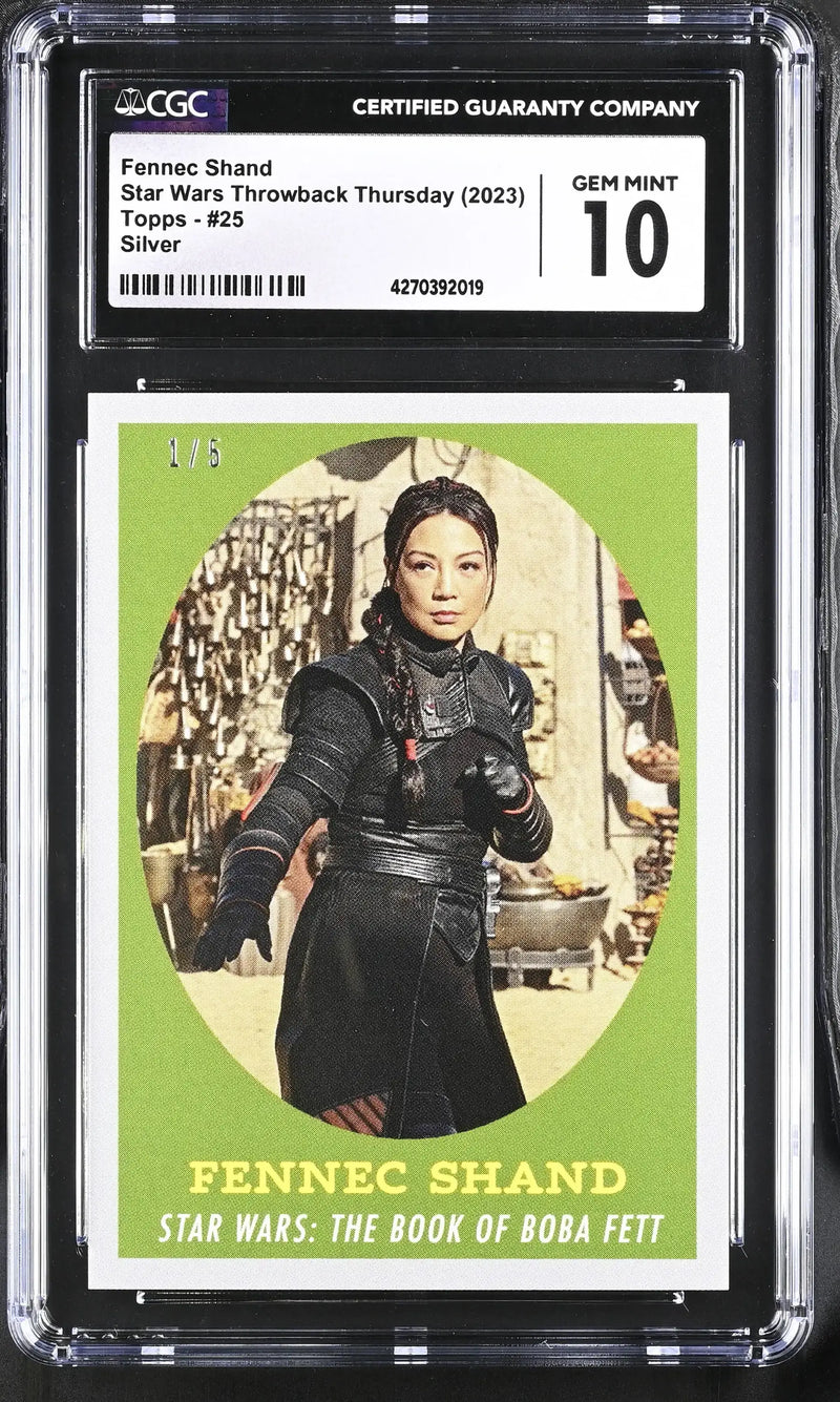 Star Wars Throwback Thursday 2023 Card #25 Silver 1/5 Fennec Shand CGC 10 Gem Mint - Non-Sports Card Single