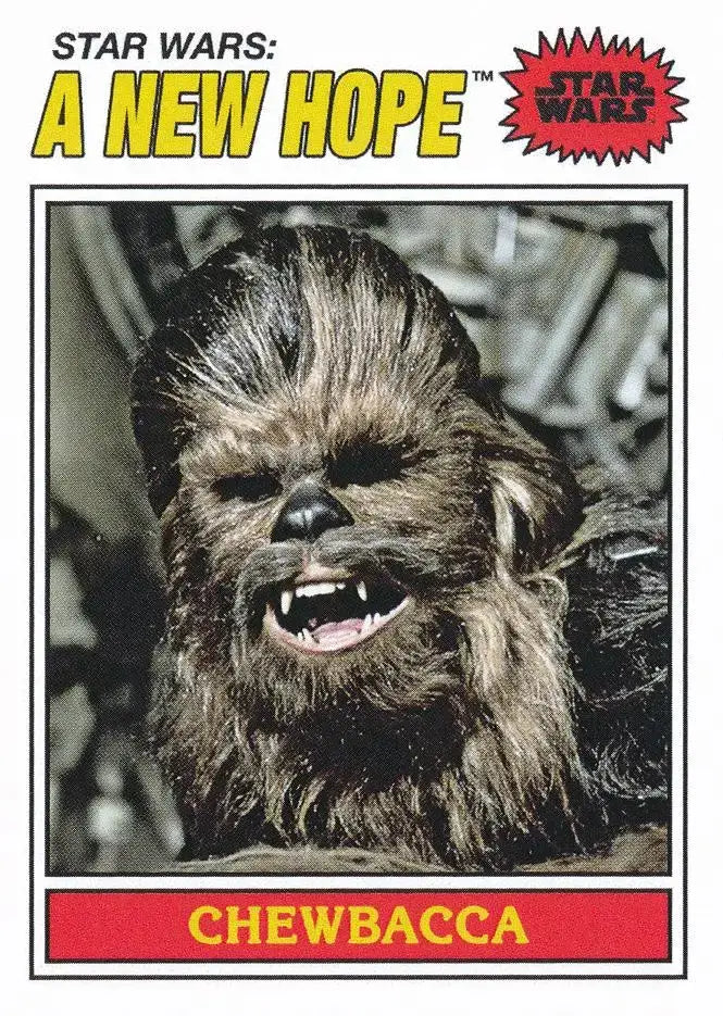 Star Wars Throwback Thursday 2023 Card #63 Chewbacca 1977 Topps Baseball - Baseball Card Single