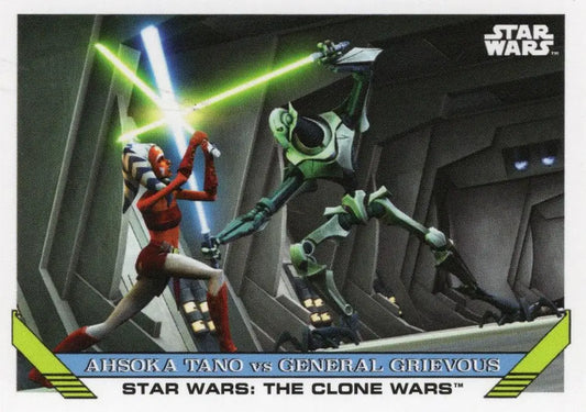 Star Wars Throwback Thursday 2023 Card #76 Ahsoka Tano vs General Grievous - Non-Sports Card Single