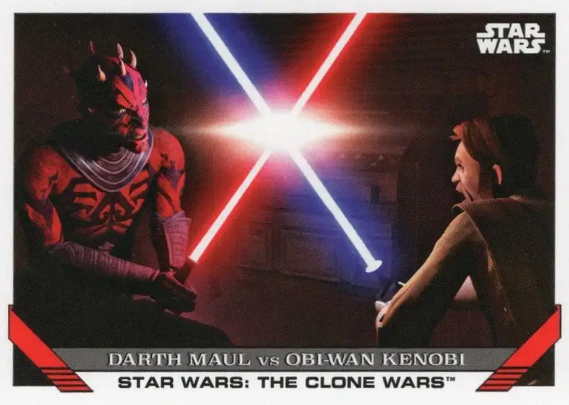 Star Wars Throwback Thursday 2023 Card #78 Darth Maul vs Obi-Wan Kenobi - Non-Sports Card Single