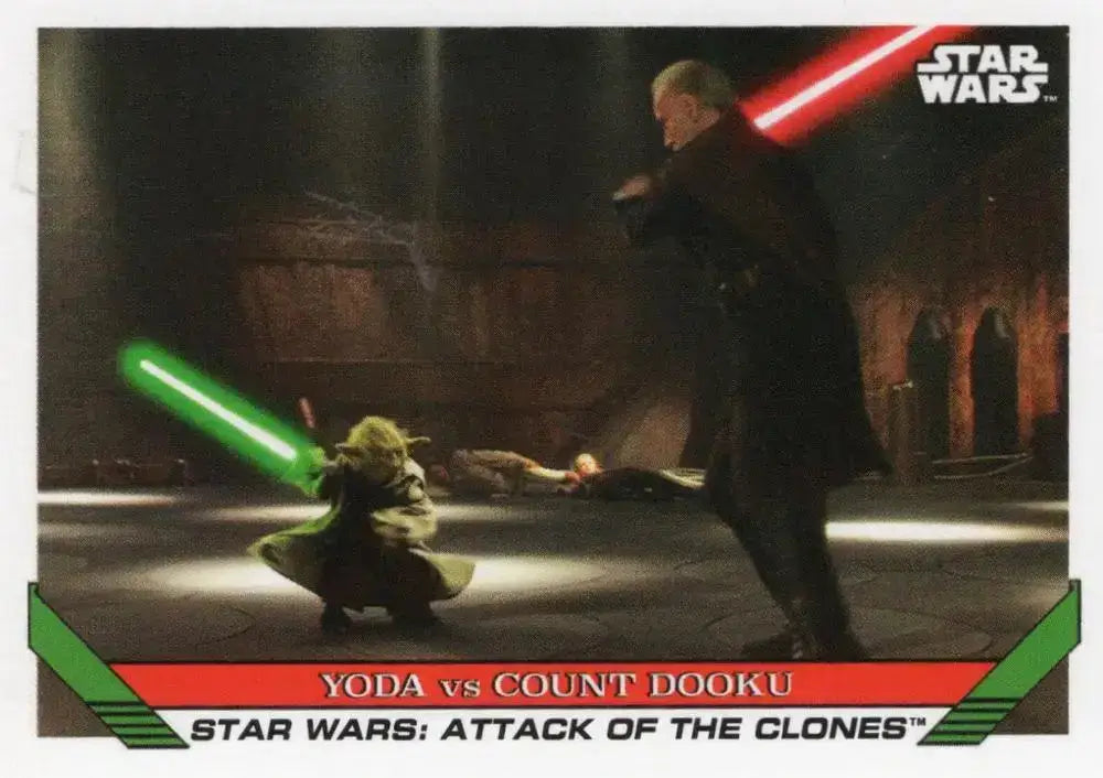 Star Wars Throwback Thursday 2023 Card #82 Yoda vs Count Dooku - Non-Sports Card Single