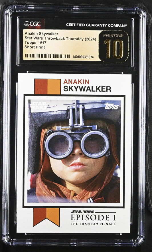 Graded Anakin Skywalker trading card from Star Wars Throwback Thursday 2024 collection