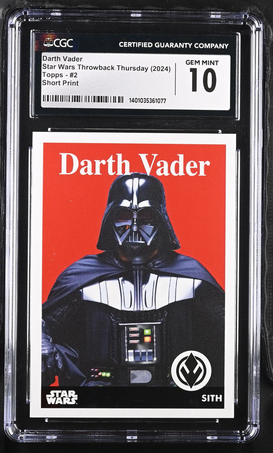 Graded Darth Vader Star Wars trading card CGC 10 Gem Mint in premium condition