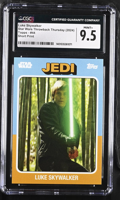 Graded Luke Skywalker trading card from Star Wars Throwback Thursday 2024 Image Variation