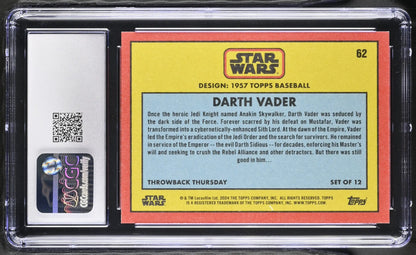 Graded Star Wars trading card featuring Darth Vader from Star Wars Throwback Thursday