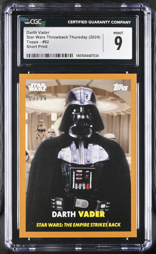 Graded Darth Vader trading card from Star Wars Throwback Thursday 2024 set