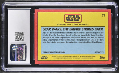 Graded Star Wars trading card Yoda SP Image Variation CGC 9.5 Mint+ for Throwback Thursday