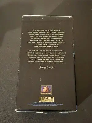 Star Wars Trilogy VHS Box Set THX Digitally Mastered Lucasfilm 3 Tapes UNTESTED - Entertainment Memorabilia