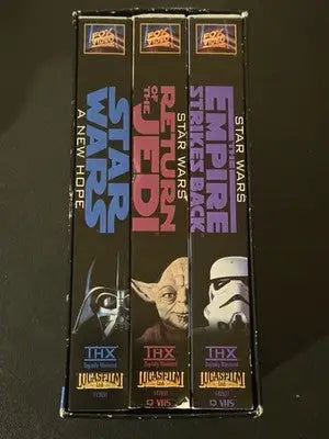 Star Wars Trilogy VHS Box Set THX Digitally Mastered Lucasfilm 3 Tapes UNTESTED - Entertainment Memorabilia