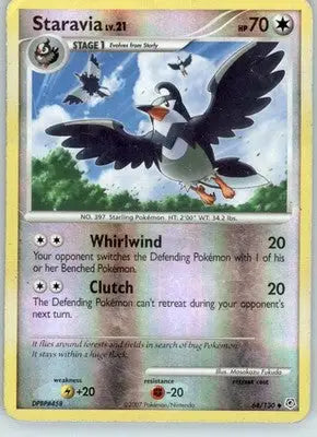 Staravia - Diamond and Pearl - 64/130 - Reverse Holo LP - Pokémon Card Single