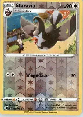 Staravia - SWSH09: Brilliant Stars - Reverse Holo LP - #118/172 - Pokémon Card Single