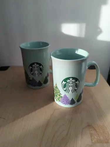Starbucks 2020 Holiday Christmas Collection Set of Two Coffee Mugs 11 oz Logo - General Merchandise