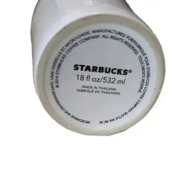 Starbucks White with a Black Mermaid Logo Tall Coffee Tea Mug 18oz 2014 - General Merchandise