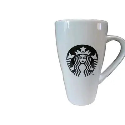 Starbucks White with a Black Mermaid Logo Tall Coffee Tea Mug 18oz 2014 - General Merchandise