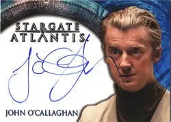 Autographed Stargate Atlantis card featuring John O’Callaghan’s headshot