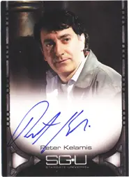 Signed Autograph Card featuring Peter Kelamis in Stargate Universe Season 1 headshot