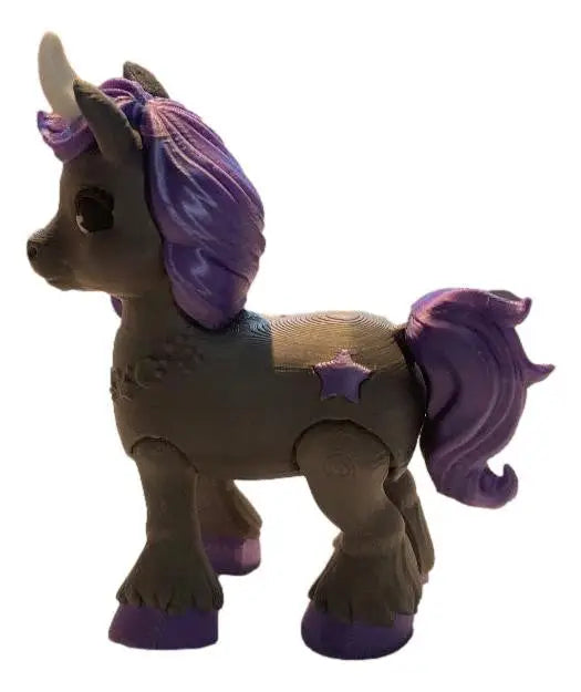 Starlight Wish Unicorn Moonshadow Articulated 3D Printed Fantasy Figure Toy - Action Figure & Toy