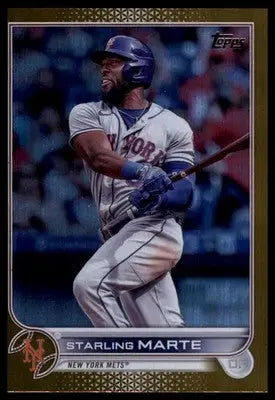 Starling Marte 2022 Topps Update Gold Foil #US214 New York Mets - Baseball Card Single