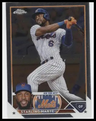 Starling Marte 2023 Topps Chrome #19 New York Mets - Baseball Card Single