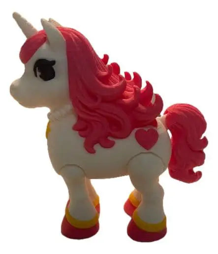 Starluxe Heartmane Unicorn Articulated 3D Printed Pink Fantasy Horse Figure - Collectibles