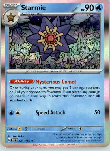 Starmie - SV: Scarlet & Violet 151 - 121/165 - Holo NM - Pokémon Card Single
