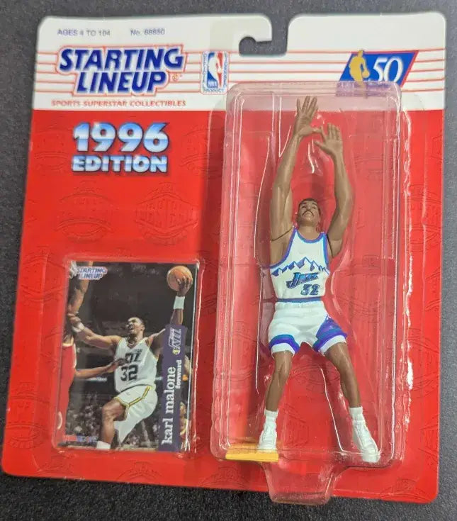 Starting Lineup 1996 Edition Karl Malone Utah Jazz Toy Figure - Action Figure & Toy