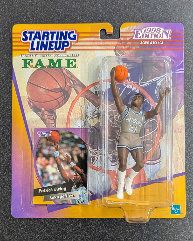 Starting Lineup 1998 Edition Patrick Ewing Georgetown action figure with collector’s card