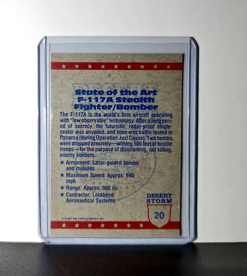 State of the Art Stealth 1991 Topps Desert Storm #20 Card