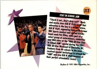 Stay In School Jam - 1991-92 SkyBox - #313 - Basketball - Basketball Card Single