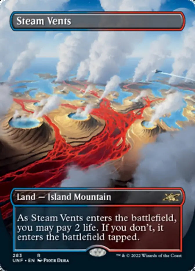 Steam Vents (Borderless) [Unfinity] - TCG - MTG Single