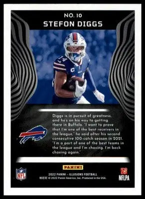 Stefon Diggs 2022 Panini Illusions Trophy Collection Emerald #10 Buffalo Bills - Football Card Single