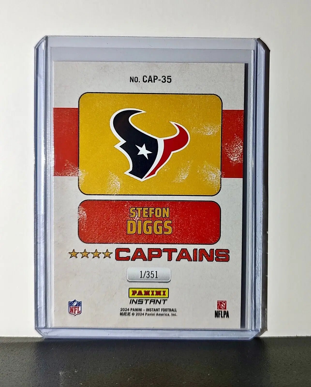 Stefon Diggs 2024 Panini Captains NFL #35 Card Houston Texans 1/351 - Football Card Single